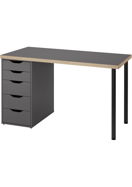 Çalışma Masası, Gri-Siyah, 120X60 cm