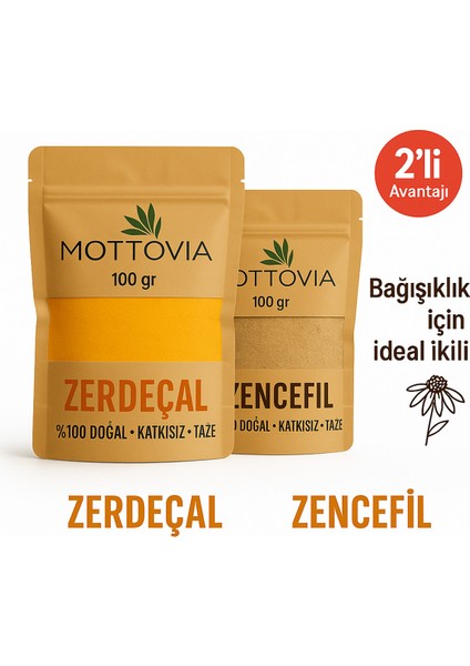 Zerdeçal - Zencefil Ikilisi – %100 Doğal Katkısız Avantajlı Paket