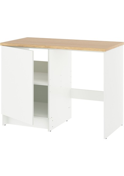 Kapaklı ve Nişli Alt Dolap, Beyaz, 120X61X91 cm