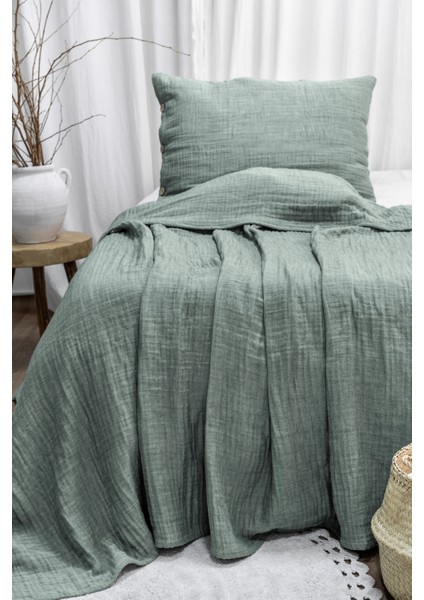 Modern Tek Kişilik %100 Pamuk 3 Katlı Müslin Yatak Örtüsü Yastıksızdır fiyatları