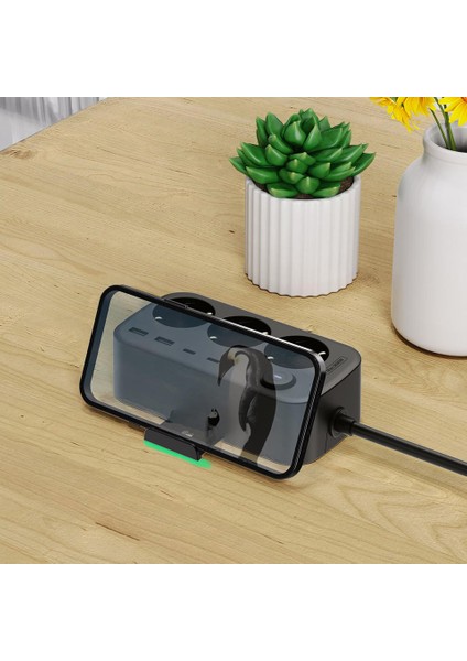 3’lü Akım Korumalı Priz | 2 USB + 2 Type-C Girişli | Anahtarlı ve Duvara Monte Edilebilir Uzatma Kablosu – Siyah fiyatları