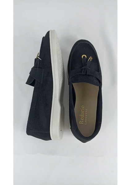 Kadın Siyah Süet Babet