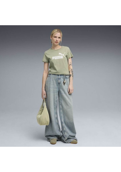 Ess No. 1 Logo Tee Yeşil Kadın T-Shirt 682371-82