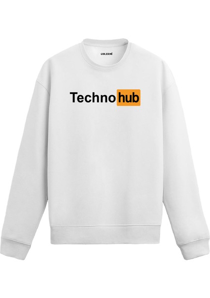 Technohub Yazılı Basic Unisex Sweatshirt