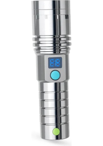 Hepu HP-M07 Profesyonel LED El Feneri Dijital 1 Km Göstergeli Zoom Odaklı USB Giriş/çıkışlı Powerbank Özellikli fiyatları