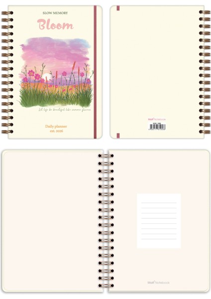 2026 Yılı Spiralli Ajanda 16x24 cm - 12 Aylık Manzara 80 gr 180 Yaprak fiyatları