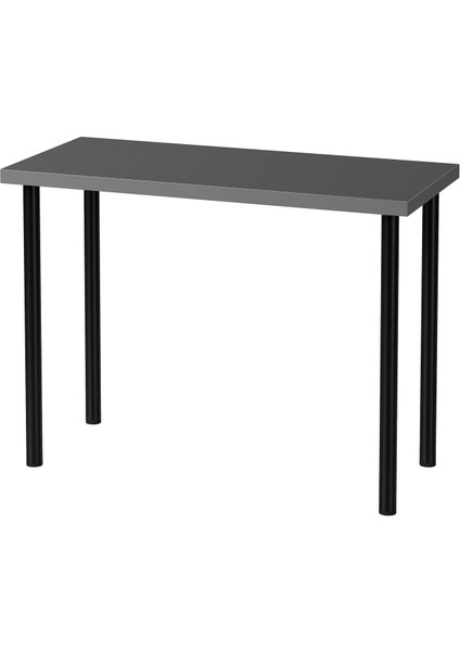 Çalışma Masası, Koyu Gri-Siyah, 100X45 cm