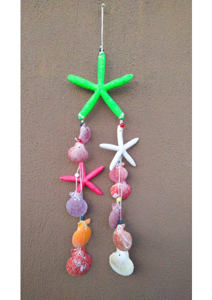 Üçlü Deniz Yıldızı Duvar Bahçe Balkon Süsü Ev Dekor Hediyelik Eşya