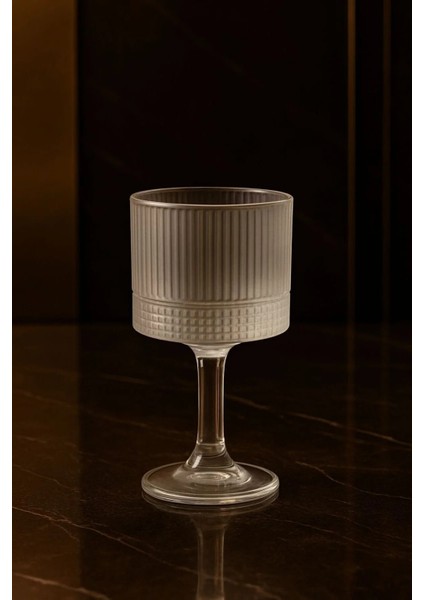 6 Lı Cam Ayaklı Kahve Yanı Su Bardağı Bardak 85ML