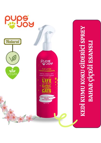 Kedi Kumu Koku Giderici Sprey Bahar Çiçekleri Esanslı Özel Formül