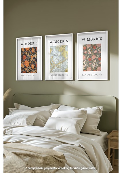 Duvar Tablosu 3'lü Beyaz Çerçeveli Poster, Tablo Seti No:9 fiyatları