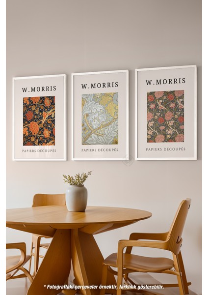 Duvar Tablosu 3'lü Beyaz Çerçeveli Poster, Tablo Seti No:9 fırsatları