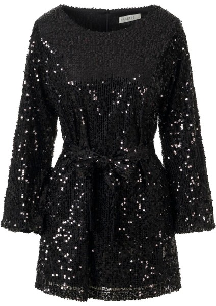 Kadın Uzun Kollu Payetli Elbise