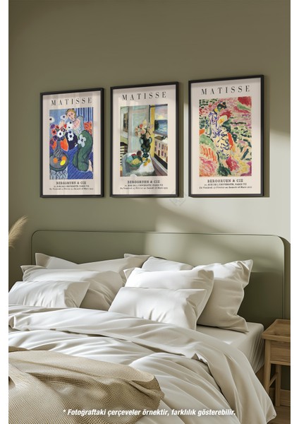 Matisse 3'lü Siyah Çerçeveli Poster, Tablo Seti No:16 fiyatları