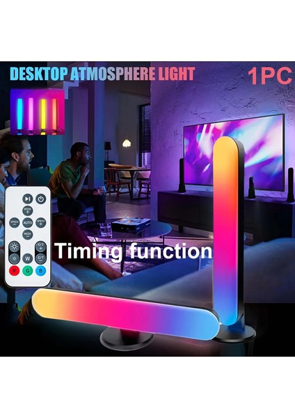 1pc LED masaüstü akıllı ışık çubuğu rgb oda oyun tv ve parti dekorasyonu için renkli ışıklar usb güçlü masa lambası doğum günü hediyelik renk: rgb (Yurt Dışından)