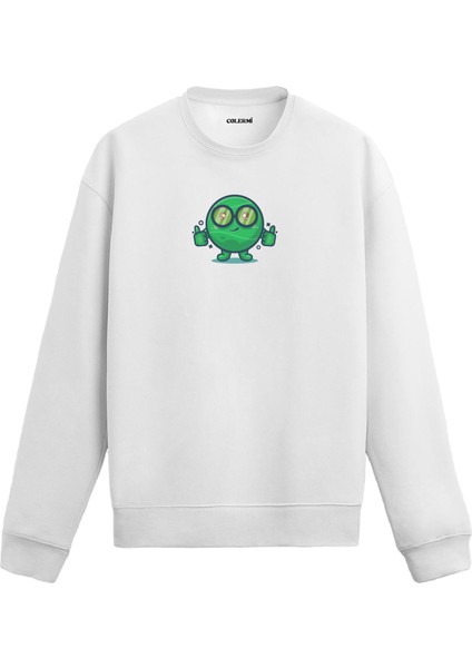 Spor Çantalı Tenis Topu Tasarım Baskılı Unisex Sweatshirt