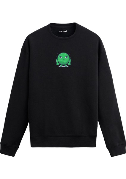 Asık Suratlı Tenis Topu Tasarım Baskılı Unisex Sweatshirt