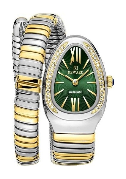 RWA147536 Çift Sarım Yılan Tasarım Kadın Kol Saati