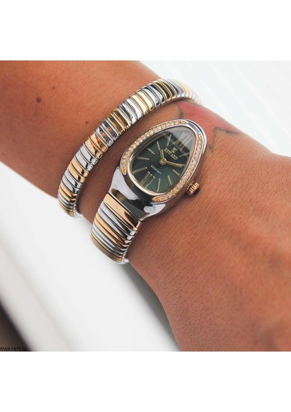 RWA147536 Çift Sarım Yılan Tasarım Kadın Kol Saati fiyatları