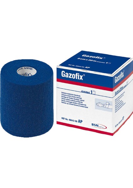 Elastik Koheziv Fiksasyon Bandajı 8 cm x 20 mm Mavi