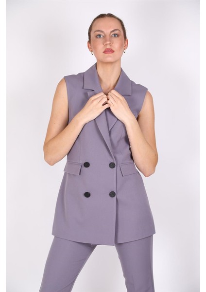 Erkek Yaka Blazer Yelek-Antrasit modelleri