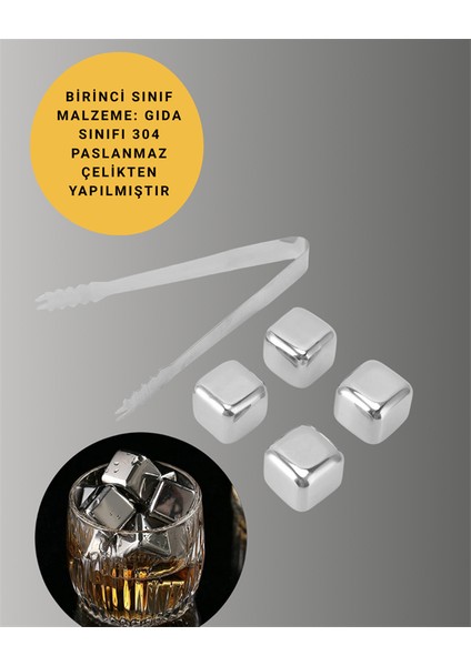 Zengezur Paslanmaz Çelikten Üretilmiş Metal Buz Küpü Seti ve Buz Klipsi indirimleri