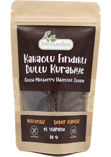 Kakaolu Dutlu Fındıklı Kurabiye - 80 gr
