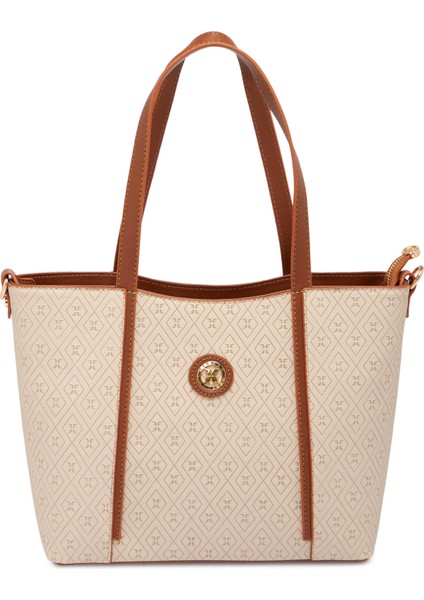 Bej Print Kadın Omuz Çantası - S1WPR0000804-S7G