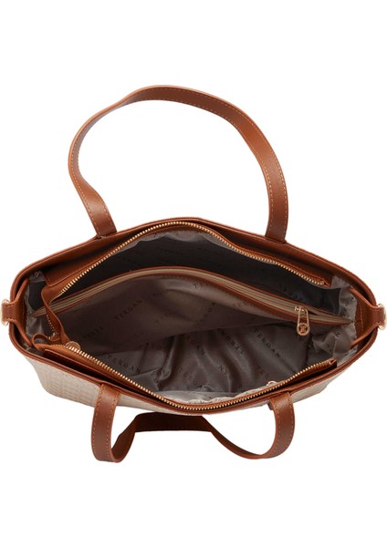 Bej Print Kadın Omuz Çantası - S1WPR0000804-S7G fırsatları