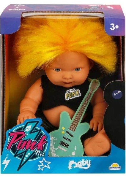 Punkçı Bebek Figürü 25 cm - Sarı Saçlı fiyatları