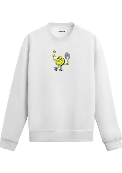 Tenis Topu Tasarım Baskılı Unisex Sweatshirt