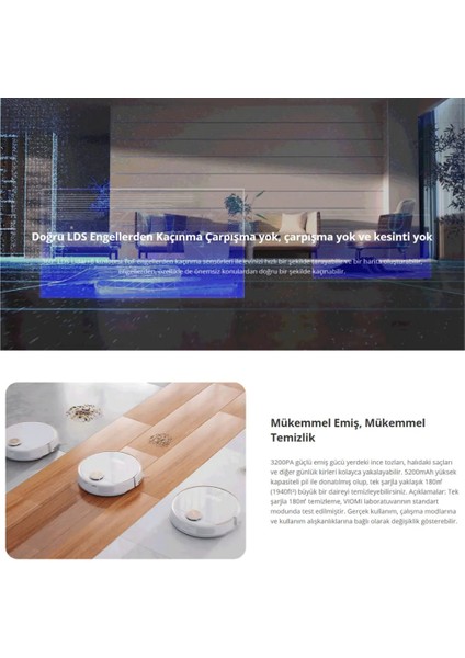 Alpha 3 Lazer Sensörlü Robot Süpürge ve Paspas (Resmi Distribütör Garantili)