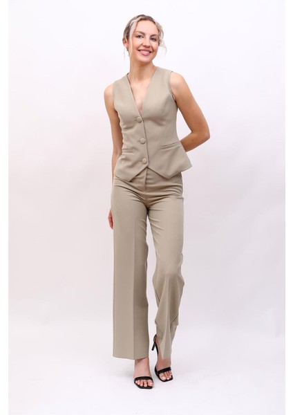 Klasik Yelek & Bol Paça Pantolon Takım-Bambu fiyatları