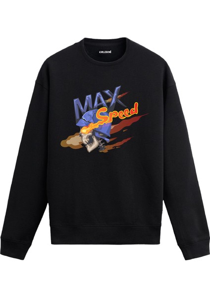 Max Speed Tasarım Baskılı Unisex Sweatshirt