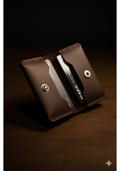 Gerçek Deri El Yapımı Hakiki Deri Cüzdan Kartlık Italyan Dikiş Premium Hakiki Deri