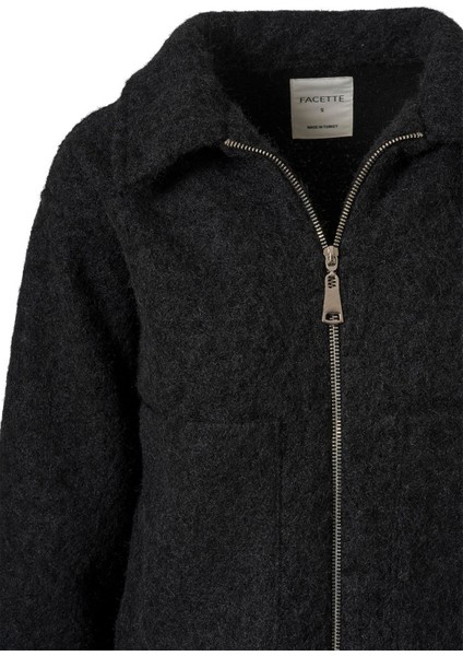 Kadın Siyah Buklet Cep Detay Ceket fiyatları