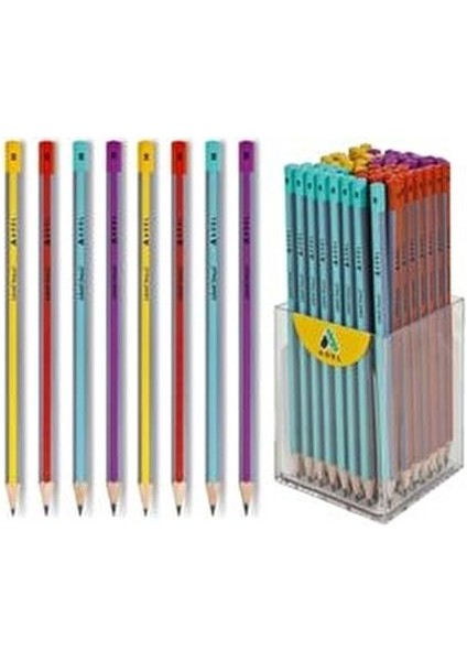 School Pencil 2B Kurşun Kalem 12 Adet Renkli Seçeneklerle Okul İçin Uygun fiyatları