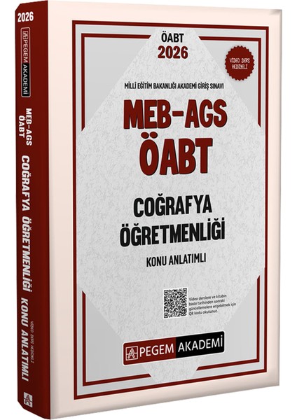 2026 Meb Ags Öabt Coğrafya Öğretmenliği Konu Anlatımı(Video Ders Hediyeli)-Çözümlü Soru Bankası modelleri