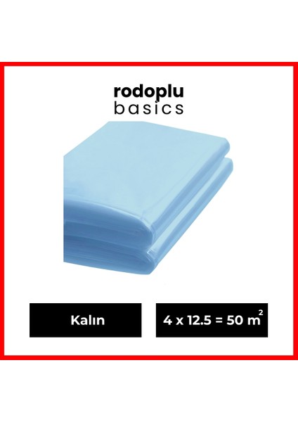 Rodoplu Basics Hışır Örtü, Naylon, Boya Badana ve Zemin, Kalın, 50 M²