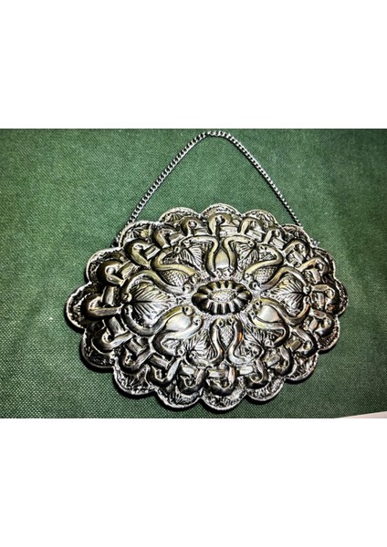 900 Ayar Gümüş Duvar Aynası 16,5 cm 13 cm Ölçülerinde indirimleri