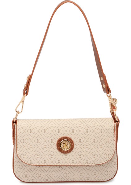 Bej Print Kadın Omuz Çantası - S1WPR0000800-S7G