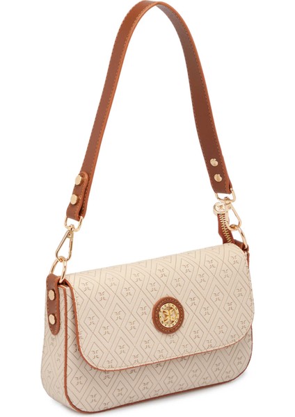 Bej Print Kadın Omuz Çantası - S1WPR0000800-S7G fiyatları