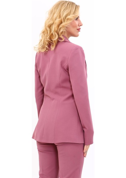 Erkek Yaka Tek Düğmeli Klasik Ceket-Rose modelleri