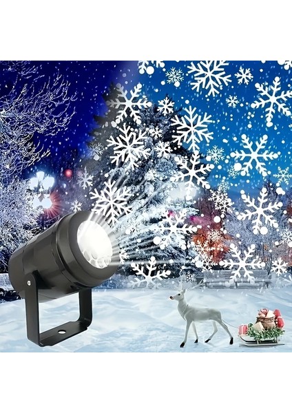 1 Adet LED Kar Tanesi Projeksiyon Işığı, USB Powered Dönen Kar Tanesi Noel, Cadılar Bayramı, Simüle Kış Karını Simüle, Tutku Partisi Renk: Beyaz (Yurt Dışından)