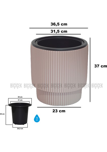 Vega Saksı 37 cm ve Iç Kova Dahil fiyatları