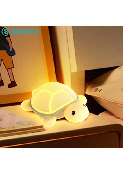 Yenilik Kaplumbağa Silikon Gece Işık Renkli Bebek Kreş Uyku Gece Işığı Oda Dekoremiting Renk Için Masa Lambası Yanında Çocuklar Için: Gece Işığı (Yurt Dışından)