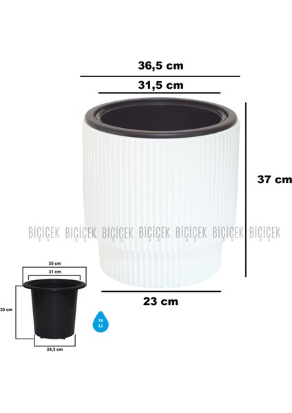 Vega Saksı 37 cm ve Iç Kova Dahil fiyatları