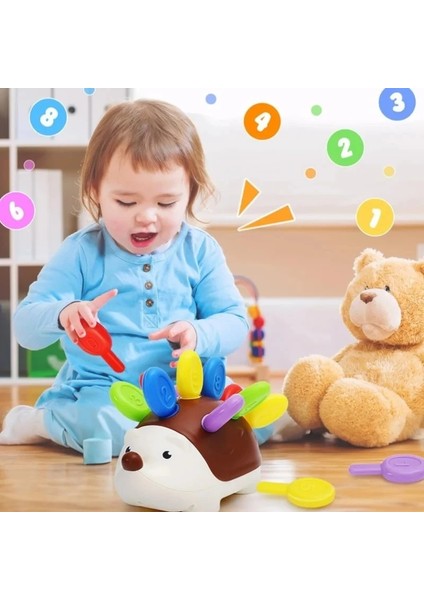 Duyusal Kirpi Oyuncaklar Toddler Montessori Fine Motor Oyuncakları Bebek Okul Öncesi Eğitim Duyusal Seyahat Oyuncakları 1 2 3 4 Yıllık Tolor: 1 Pcs (Yurt Dışından)