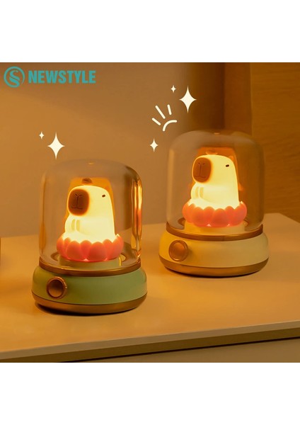 Alevsiz Mumlar Gece Işık Sevimli Capya Kerosen Uyuyan Gece Işığı Dimmable 2 Aydınlatma Modları Çocuk Yatak Odası Için Başucu Lambası Renk: Mum-Sarı (Yurt Dışından)