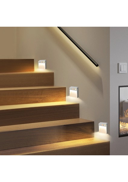 Kablosuz Dedektör ile LED Gece Işığı, Aa Powered Duvar Lambası, Pır Hareket Sensörü, Otomatik Açık, Kapalı, Kabine, Merdiven Aydınlatma (Yurt Dışından)